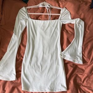 Elegant party White Strappy Dress